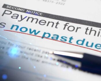 Image of an overdue invoice notifying a client that payment for the goods or services they received is now past due.