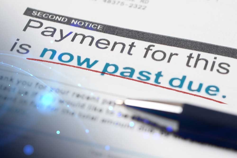 Customer Credit Impact on Cash Flow: The Hidden Factor That Can Make or Break Your Business 1 Image of an overdue invoice notifying a client that payment for the goods or services they received is now past due.